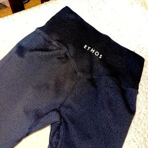 Black Ribbed Ethos Leggings